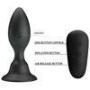 MR PLAY Vibrating Intimate Plug Juodas with Remote Control, 12 Modes, 108mm