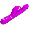 Pretty Love Flirtation PRETTY LOVE - KAMPAS RABBIT 3 IN 1 DAUGIAFUNKCINIS VIBRUOTAS SU LIEŽUVIU, VIOLETINIO SKONIO