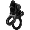 Pretty Love BI-210239 Double Vibrating Silicone Ring Juodas 10 Modes