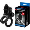 Pretty Love BI-210239 Double Vibrating Silicone Ring Juodas 10 Modes