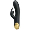 „Pretty Love Gold“ vibratorius su klitorio masažuokliu, USB, 19 cm