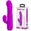 Pretty Love Vibrator Bunny su masažuokliu, slystančiu 15 cm 4 režimais