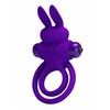 Pretty Love Vibrating Silicone Ring Bunny Design 10 Modes Juodas