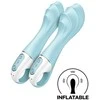 Satisfyer Air Pump Vibrator 5+ šviesiai mėlynas pompinis vibratorius