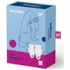 Satisfyer MAIŠELIO MAIŠELIS Jauskitės patikimas rinkinys menstruacijų puodeliai 15ml + 20ml Skaidrios