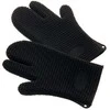 Bakers gloves, silicone, juodas