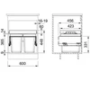 Šiukšliadėžė Franke Sorter FX 60 26-26, 121.0557.764