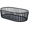 Oval basket, 28x16 cm, juodas