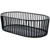 Oval basket, 34x20 cm, juodas