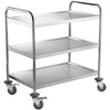 Waiters trolley, three-shelf, screw-mounted