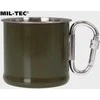 Mil-Tec Metalinis puodelis su karabinu 500 ml žalia