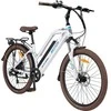 Elektrinis dviratis Bezior M2 Pro, 26", 500W, 12,5Ah, baltas