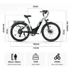 Elektrinis dviratis Cysum Panda, 27,5", 500W, 14Ah, juodas