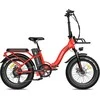Elektrinis dviratis FAFREES F20 Max, 20", raudonas, 500W, 22,5Ah