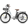 Elektrinis dviratis Fafrees F26 Lasting, 26", baltas, 250W, 20,3Ah