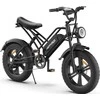 Elektrinis dviratis HappyRun G50, 20", 750W, 18Ah, juodas