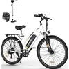 Elektrinis dviratis Hitway BK27, 28", 250W, 12Ah, baltas