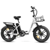 Elektrinis dviratis Samebike C05 Pro, 20", 500W, 13Ah, baltas