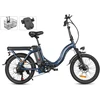Elektrinis dviratis Samebike CY20, 20", 350W, 12Ah, mėlynas