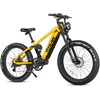 Elektrinis dviratis Vitilan T7, 26'', 750W, 20Ah, geltonas