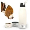 Asobu – Dog Bowl Buddy – nerūdijančio plieno butelis su 2 dubenėliais baltos spalvos