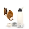 Asobu – Dog Bowl Buddy – nerūdijančio plieno butelis su 2 dubenėliais baltos spalvos