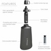 Gertuvė Life Straw Buteliukas su filtrem peak squeeze 1l-mountain mėlynas