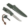 Carruzzo Morakniv "Light My Fire FireKnife" žalios spalvos peilis su akmenukais