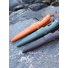 Carruzzo Morakniv "Light My Fire FireKnife" žalios spalvos peilis su akmenukais
