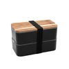 Pietų dėžutė su termo maišeliu Akinod Bento+Lunch bag 11:58 Noir/Gris, AKI000045