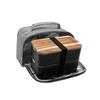 Pietų dėžutė su termo maišeliu Akinod Bento+Lunch bag 11:58 Noir/Gris, AKI000045