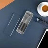 Monbento Rinkinys Travel Cutlery Slim Box juoda