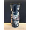 Termo puodelis Contigo West Loop 2.0 470 ml „Glamour Gėlės – Juodas”