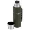 THERMOS 1,2l thermos flask with cup holder - army žalias