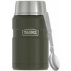 Thermos 710 ml maisto termosas su sulankstomu šaukštu ir puodeliu TERMOSAS - armijos žalias