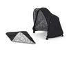Petite&amp;Mars Royal 2/3 Hood - vežimėlio gaubtas + dvigubas įdėklas | Tobulas Juodas