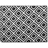 Geometrinis juodai baltas medvilninis rankšluostis, ypač sugeriantis greitai džiūstantis vonios rankšluostis, kompaktiškas kelioninis rankšluostis, Oeko-Tex sertifikuotas aksesuaras, minkšta tekstilė
