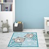 Domarex Kiliminis kilimėlis Bon Bon 120x120 Teddy Bear, mėlynas, dygsniuotas, neslystantis