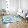 Domarex Kiliminis kilimėlis Bon Bon 120x120 Teddy Bear, mėlynas, dygsniuotas, neslystantis
