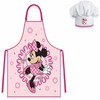 Fartuszek dziecięcy su czapką Minnie 003 rožinis komplektas kucharza