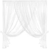 Balta paruošta užuolaida, 400x150 cm, langų dekoravimas, permatoma užuolaida, modernus namų dekoras, lengva poliesterio užuolaida, svetainės užuolaida