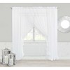 Balta paruošta užuolaida 400x250 cm, poliesterio audinys su juosta, moderniam ir tradiciniam interjerui, langų dekoracija, dieninė užuolaida