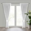Eurofirany Paruoštas poliesterio užuolaidų komplektas su kutais, lazeriu pjauti kraštai, 140x270 cm dalys, baltos dieninės užuolaidos moderniam interjerui, lengvas audinys