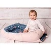 Baby Matex Kūdikio lizdelis, Prestige kokonas 55x80, turkio spalvos, tamsiai rožinis, miško gyvūnai, dvipusis vystyklinis, nešiojama kūdikio lovelė, saugi miego vieta, kūdikio gultukas