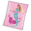 MCU Koc su mikrofibry 130x170 Barbie lalka rožinė 4166 C23