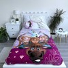 Kocyk su mikrofibry 100x150 Kraina Lodu Frozen Family wrzosowy JF23