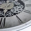 Eurofirany Baltai juodas sieninis laikrodis, 72 cm skersmuo, 8 cm gylis, plastiko ir stiklo konstrukcija, maitinamas baterijomis, dekoratyvinis laikrodis, didelis interjero akcentas
