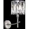 Eurofirany Sidabrinis kristalinis sieninis šviestuvas, K9 kristalų ir metalo konstrukcija, dekoratyvinis apšvietimas glamour ir klasikiniam interjerui, 25x13x30 cm sieninė bra, prabangus šviestuvas