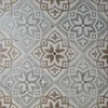 Eurofirany Mėlynas ornamentinis rankomis tapytas paveikslas ant drobės, 80x80 cm kvadratinis dekoratyvinis kūrinys, unikali meninė sienų dekoracija svetainei ar miegamajam, interjero detalė