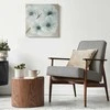 Eurofirany Rankomis tapytas gėlių paveikslas ant drobės, smėlio ir mėlynos spalvos gėlės, 60x60 cm kvadratinis paveikslas, klasikinis elegantiškas dekoras, unikali tekstūrinė sienų dekoracija